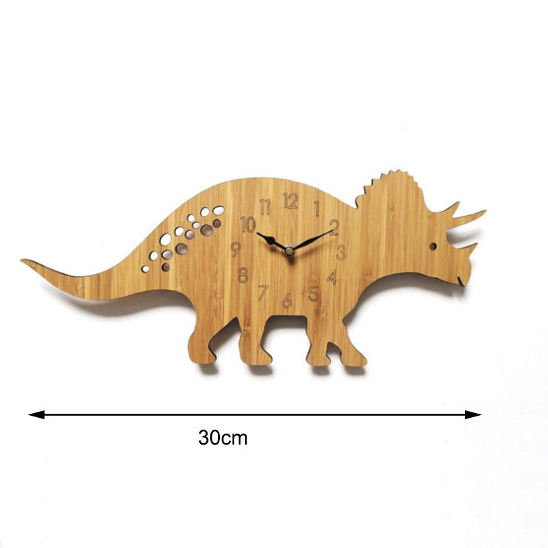 Triceratops dinosaur wall clock