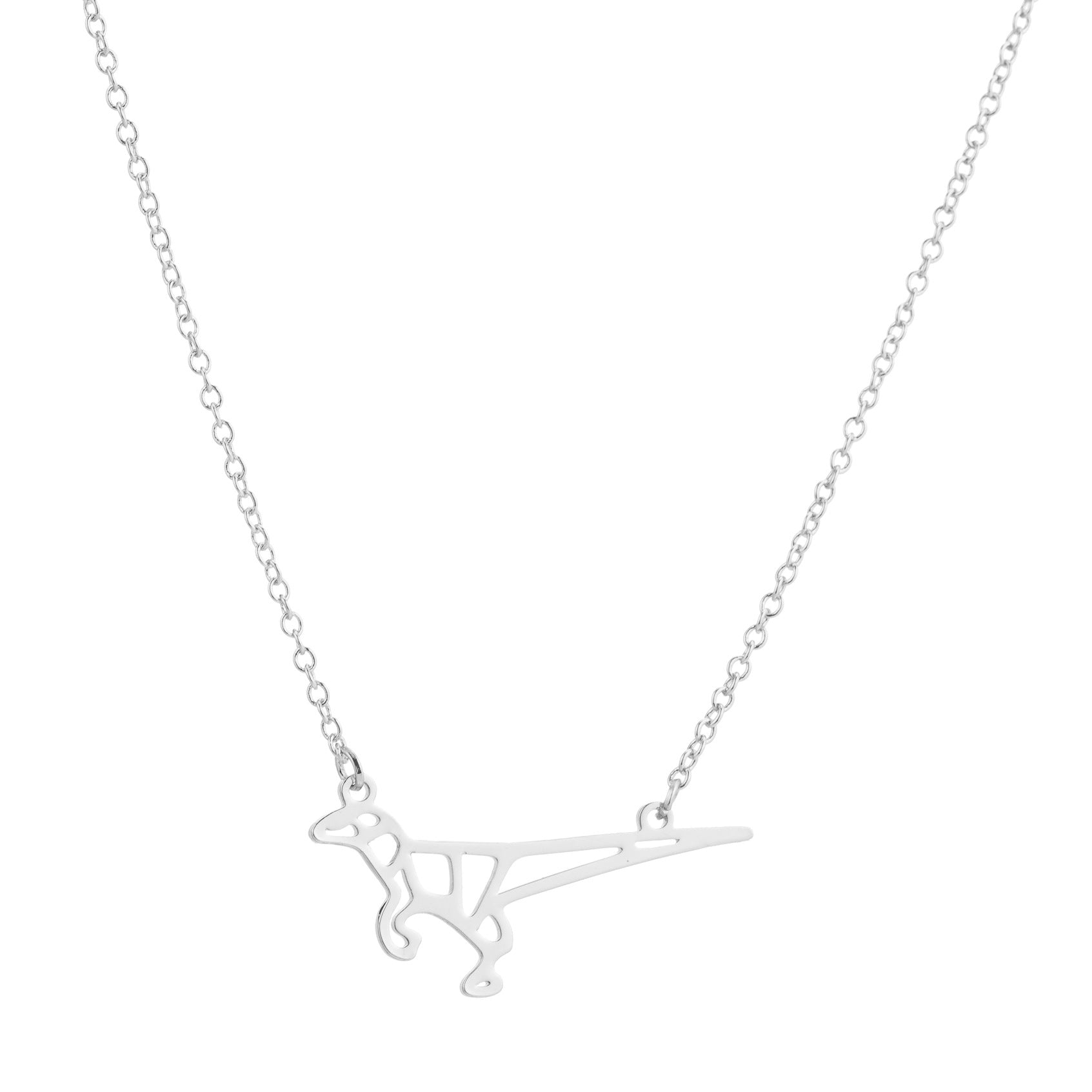 Dinosaur geometric necklace