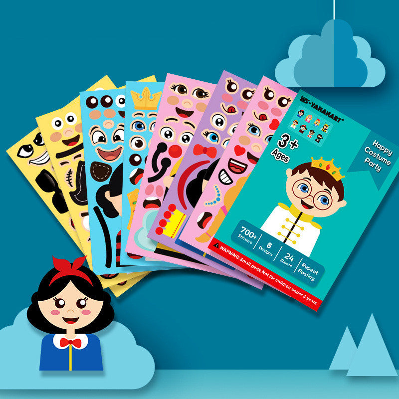 Children's Cartoon Dinosaur Theme DIY Emoji Stickers