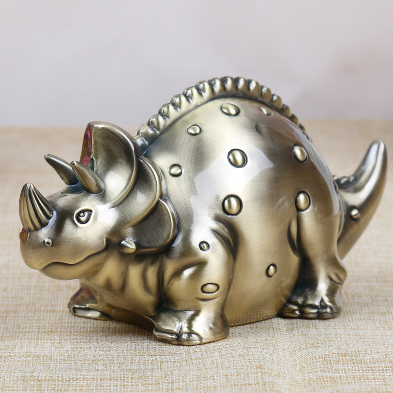 Metal Dinosaur Coin Bank