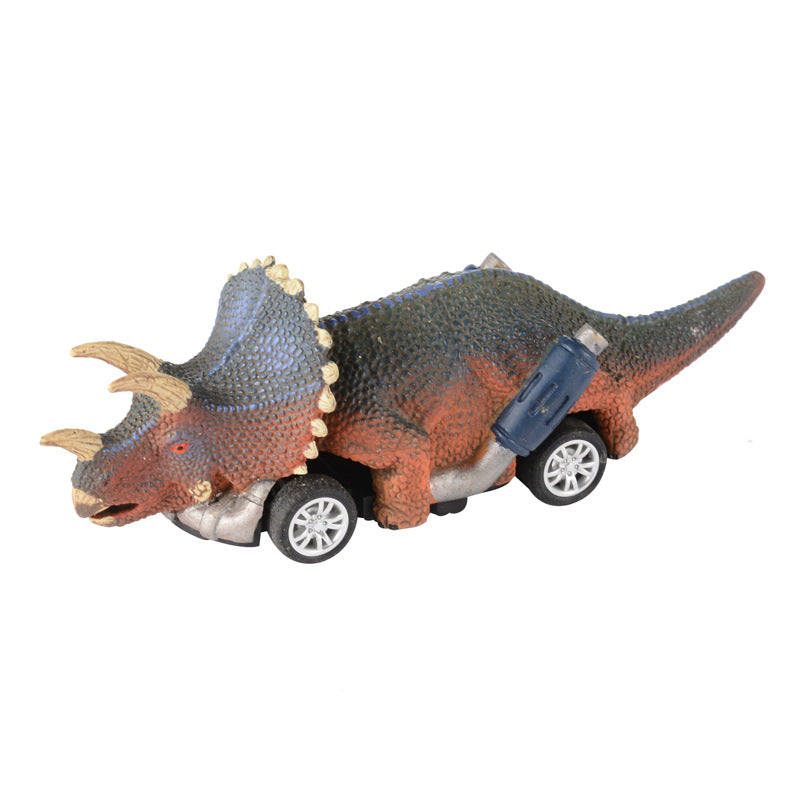 Four-wheeled Dinosaur Pullback Car