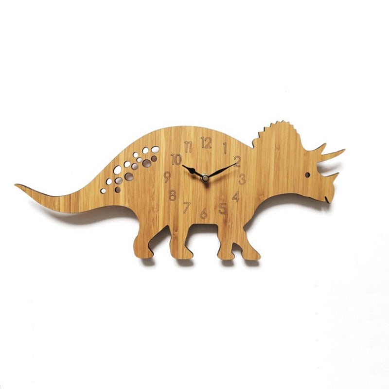 Triceratops dinosaur wall clock