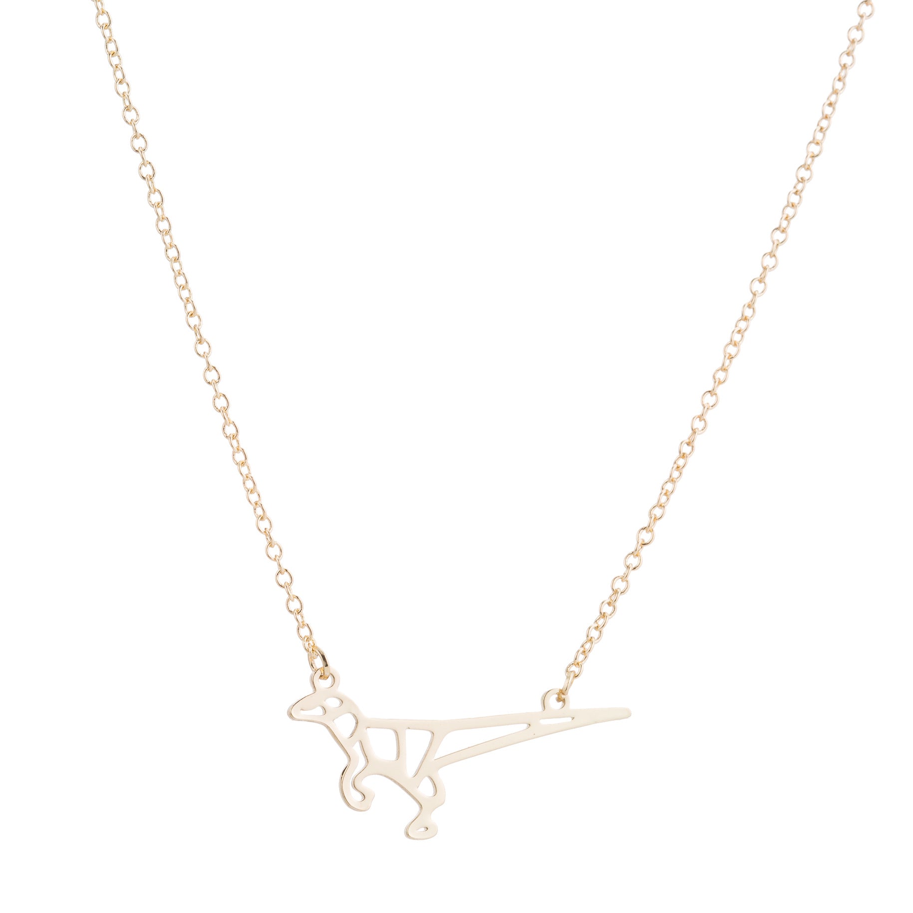 Dinosaur geometric necklace