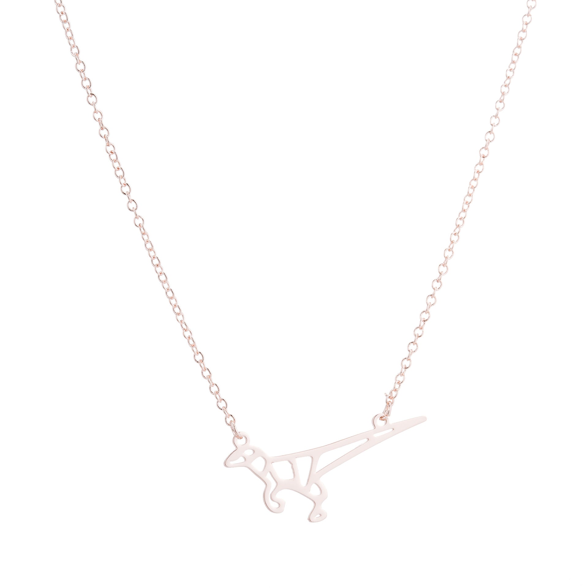 Dinosaur geometric necklace