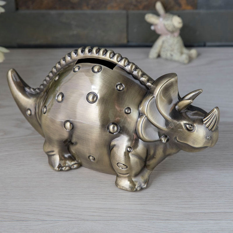 Metal Dinosaur Coin Bank