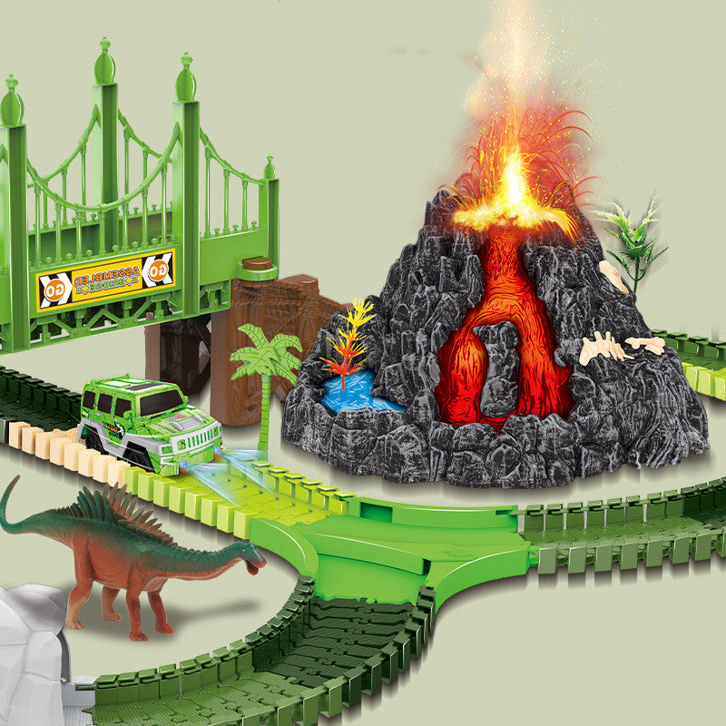 Dinosaur Track Toy with Volcano Volcano