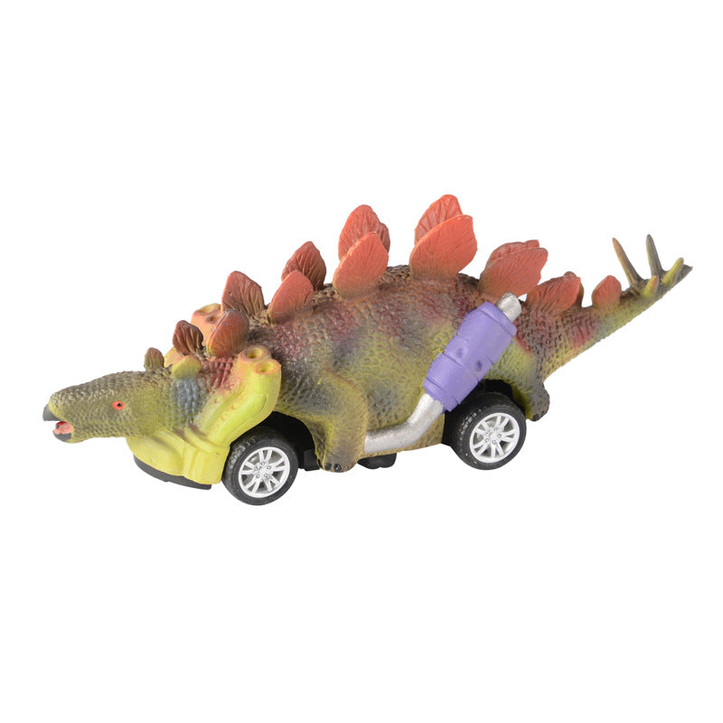 Four-wheeled Dinosaur Pullback Car