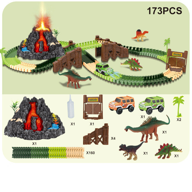 Dinosaur Track Toy with Volcano Volcano