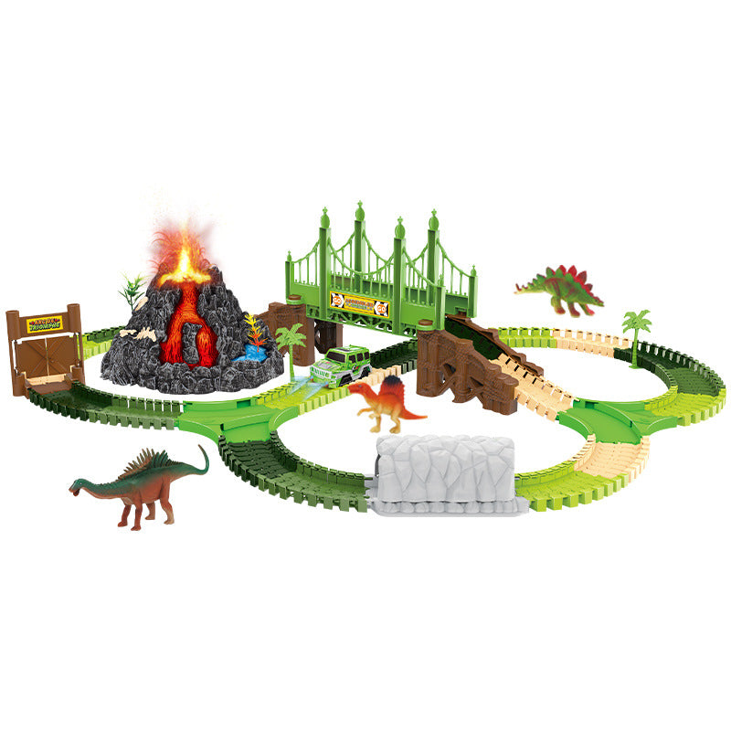 Dinosaur Track Toy with Volcano Volcano