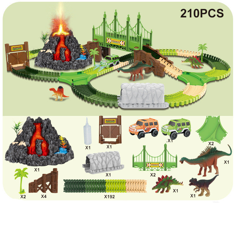 Dinosaur Track Toy with Volcano Volcano